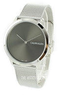  Shop Authentic Calvin Klein Minimal Grey Dial Silver Mesh Bracelet Watch for Men - K3M211Y3 - Luxxuri