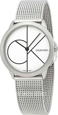  Shop Authentic Calvin Klein Minimal Silver Dial Silver Mesh Bracelet Watch for Women - K3M2212Z - Luxxuri