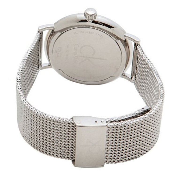  Shop Authentic Calvin Klein Surround Black Dial Silver Mesh Bracelet Watch for Men - K3W21121 - Luxxuri