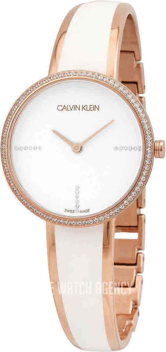  Shop Authentic Calvin Klein Seduce Seduction White Dial Two Tone Steel Strap Watch for Women - K4E2NX1T - Luxxuri