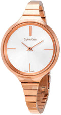  Shop Authentic Calvin Klein Lively White Dial Rose Gold Steel Strap Watch for Women - K4U23626 - Luxxuri