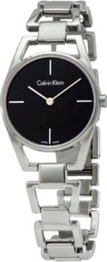  Shop Authentic Calvin Klein Dainty Black Dial Silver Steel Strap Watch for Women - K7L23141 - Luxxuri