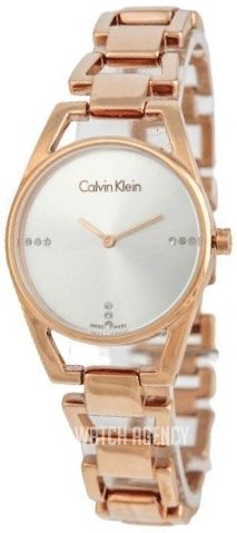  Shop Authentic Calvin Klein Dainty Diamonds Silver Dial Rose Gold Steel Strap Watch for Women - K7L2364T - Luxxuri