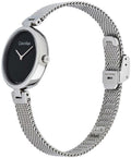  Shop Authentic Calvin Klein Authentic Black Dial Silver Mesh Bracelet Watch for Women - K8G23121 - Luxxuri