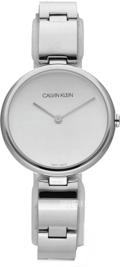  Shop Authentic Calvin Klein Wavy Silver Dial Silver Steel Strap Watch for Women - K9U23146 - Luxxuri