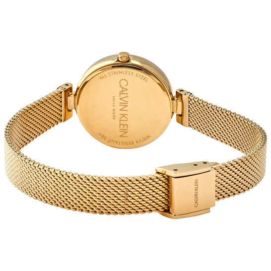  Shop Authentic Calvin Klein Authentic White Dial Rose Gold Mesh Bracelet Watch for Women - K8G23526 - Luxxuri