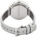  Shop Authentic Calvin Klein Chic Silver Dial White Leather Strap Watch for Women - K7N23UP8 - Luxxuri
