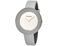  Shop Authentic Calvin Klein Chic Silver Dial White Leather Strap Watch for Women - K7N23UP8 - Luxxuri