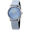  Shop Authentic Calvin Klein City Blue Dial Blue Leather Strap Watch for Women - K2G231VN - Luxxuri
