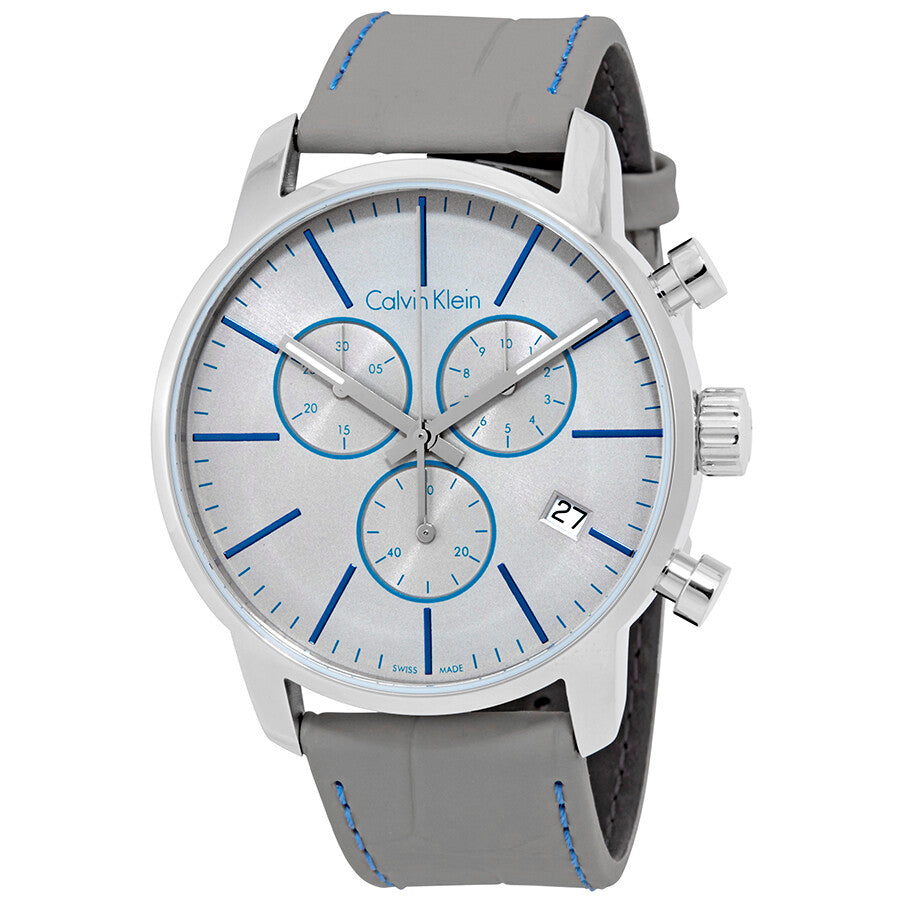  Shop Authentic Calvin Klein City Chronograph White Dial White Leather Strap Watch for Men - K2G271Q4 - Luxxuri