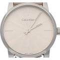  Shop Authentic Calvin Klein City White Dial White Leather Strap Watch for Women - K2G231XH - Luxxuri