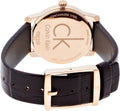  Shop Authentic Calvin Klein City White & Gold Dial Brown Leather Strap Watch For Women - K2G23620 - Luxxuri