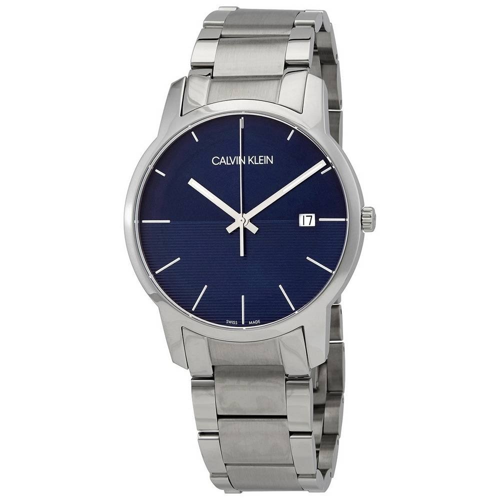  Shop Authentic Calvin Klein City Blue Dial Silver Steel Strap Watch for Men - K2G2G14Q - Luxxuri