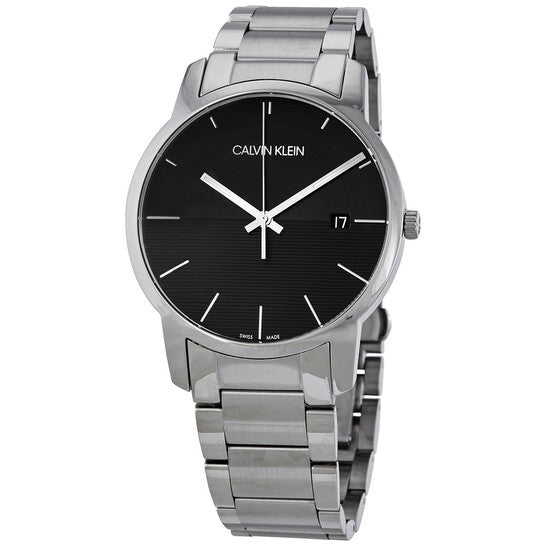  Shop Authentic Calvin Klein City Black Dial Silver Steel Strap Watch for Men - K2G2G14C - Luxxuri
