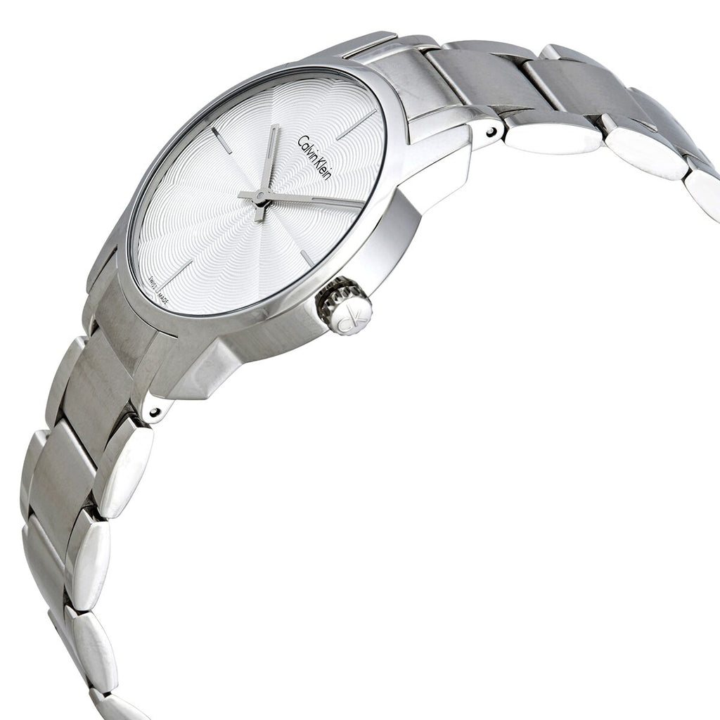  Shop Authentic Calvin Klein City White Dial Silver Steel Strap Watch for Women - K2G23146 - Luxxuri