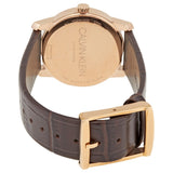  Shop Authentic Calvin Klein City White Mother of Pearl Dial Brown Leather Strap Watch for Women - K2G23620 - Luxxuri
