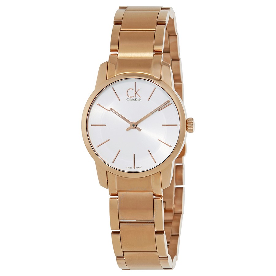  Shop Authentic Calvin Klein City White Mother of Pearl Dial Rose Gold Steel Strap Watch for Women - K2G23646 - Luxxuri