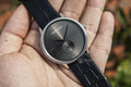  Shop Authentic Calvin Klein Accent Black Dial Black Leather Strap Watch for Men - K2Y211C3 - Luxxuri