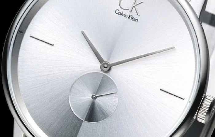  Shop Authentic Calvin Klein Accent Silver Dial White Leather Strap Watch for Women - K2Y231K6 - Luxxuri