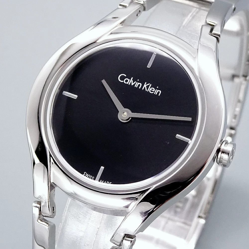  Shop Authentic Calvin Klein Class Black Dial Silver Steel Strap Watch for Women - K6R23121 - Luxxuri