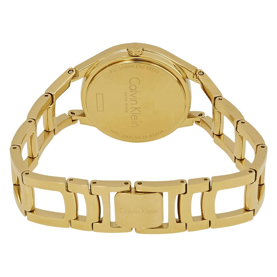  Shop Authentic Calvin Klein Class White Dial Gold Steel Strap Watch for Women - K6R23526 - Luxxuri