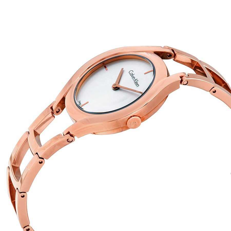  Shop Authentic Calvin Klein Class White Dial Rose Gold Steel Strap Watch for Women - K6R23626 - Luxxuri