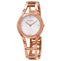  Shop Authentic Calvin Klein Class White Dial Rose Gold Steel Strap Watch for Women - K6R23626 - Luxxuri