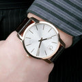  Shop Authentic Calvin Klein City Silver Dial Black Leather Strap Watch For Men - K2G21520 - Luxxuri