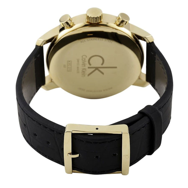  Shop Authentic Calvin Klein City Chronograph Silver Dial Black Leather Strap Watch for Men - K2G275C6 - Luxxuri