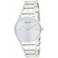  Shop Authentic Calvin Klein Stately White Dial Silver Steel Strap Watch for Women - K3G23126 - Luxxuri