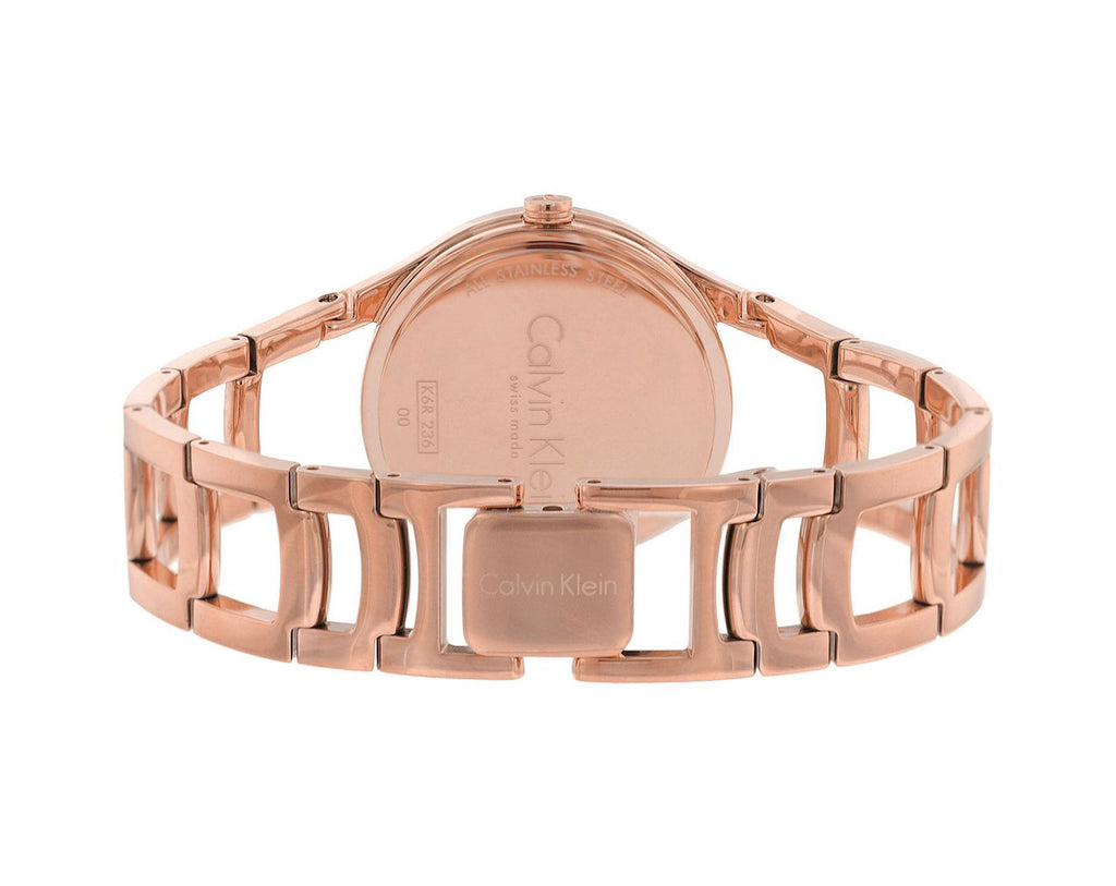  Shop Authentic Calvin Klein Class White Dial Rose Gold Steel Strap Watch for Women - K6R23626 - Luxxuri
