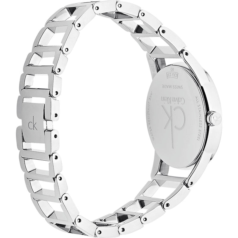  Shop Authentic Calvin Klein Stately Silver Dial Silver Steel Strap Watch for Women - K3G2312W - Luxxuri