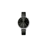  Shop Authentic Calvin Klein Equal Black Dial Black Leather Strap Watch for Women - K3E231C1 - Luxxuri
