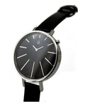  Shop Authentic Calvin Klein Equal Black Dial Black Leather Strap Watch for Women - K3E231C1 - Luxxuri