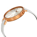  Shop Authentic Calvin Klein Equal Silver Dial White Leather Strap Watch for Women - K3E236L6 - Luxxuri