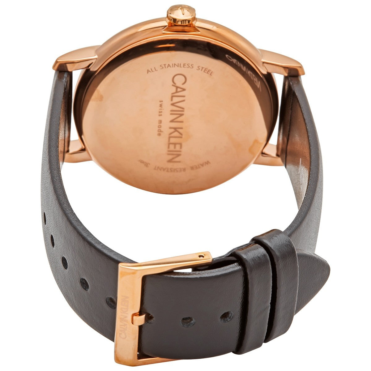  Shop Authentic Calvin Klein Posh Silver Dial Brown Leather Strap Watch for Men - K8Q316G6 - Luxxuri