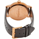  Shop Authentic Calvin Klein Posh Silver Dial Brown Leather Strap Watch for Men - K8Q316G6 - Luxxuri