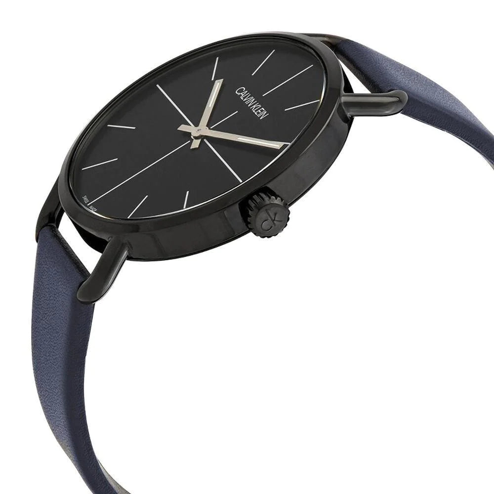  Shop Authentic Calvin Klein Even Blue Dial Blue Leather Strap Watch for Men - K7B214VN - Luxxuri