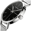  Shop Authentic Calvin Klein Even Black Dial Silver Mesh Bracelet Watch for Women - K7B21121 - Luxxuri