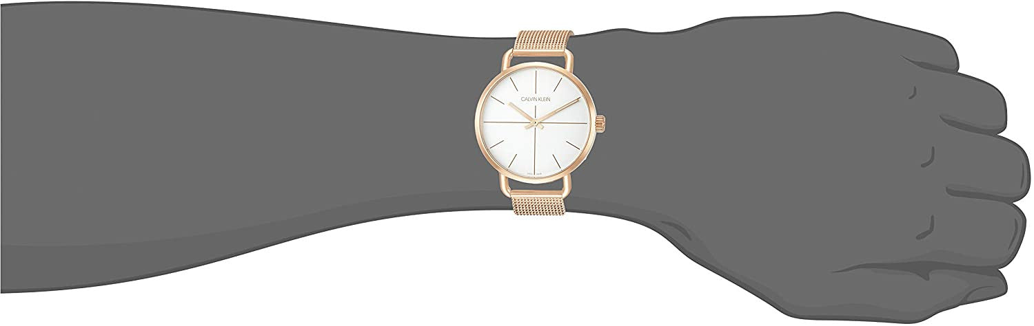  Shop Authentic Calvin Klein Even White Dial Rose Gold Mesh Bracelet Watch for Women - K7B21626 - Luxxuri