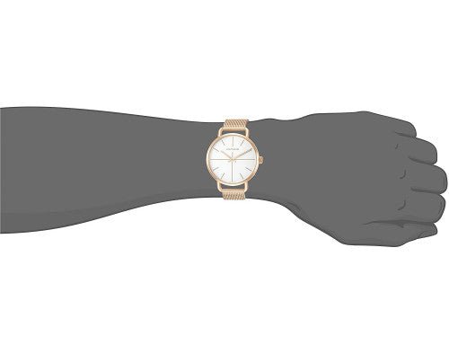  Shop Authentic Calvin Klein Even White Dial Rose Gold Mesh Bracelet Watch for Women - K7B21626 - Luxxuri
