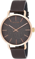  Shop Authentic Calvin Klein Even Grey Dial Brown Leather Strap Watch for Women - K7B216G3 - Luxxuri