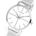  Shop Authentic Calvin Klein Even White Dial Silver Mesh Bracelet Watch for Women - K7B23126 - Luxxuri