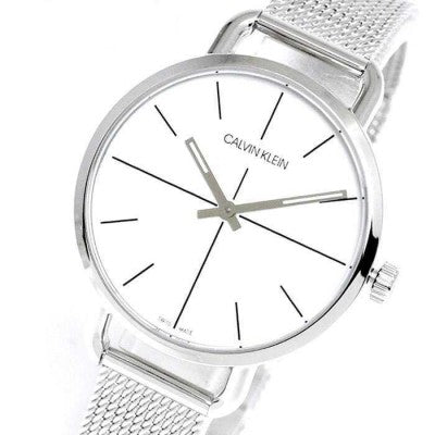  Shop Authentic Calvin Klein Even White Dial Silver Mesh Bracelet Watch for Women - K7B23126 - Luxxuri