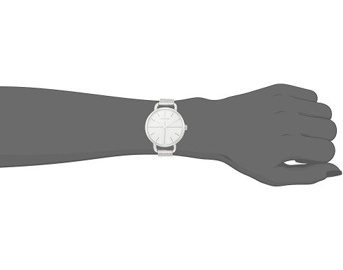  Shop Authentic Calvin Klein Even White Dial Silver Mesh Bracelet Watch for Women - K7B23126 - Luxxuri