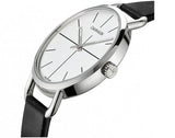  Shop Authentic Calvin Klein Posh Silver Dial Black Leather Strap Watch for Men - K8Q311C6 - Luxxuri