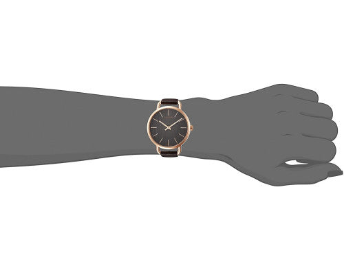  Shop Authentic Calvin Klein Even Grey Dial Brown Leather Strap Watch for Women - K7B236G3 - Luxxuri