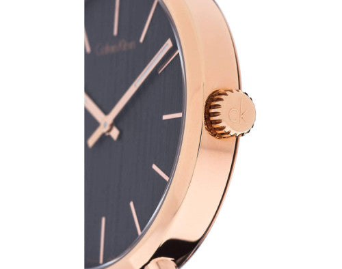  Shop Authentic Calvin Klein Even Grey Dial Brown Leather Strap Watch for Women - K7B236G3 - Luxxuri