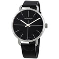  Shop Authentic Calvin Klein Even Black Dial Black Leather Strap Watch for Women - K7B211C1 - Luxxuri