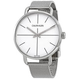  Shop Authentic Calvin Klein Even Quartz White Dial Silver Steel Strap Watch for Women - K7B21126 - Luxxuri
